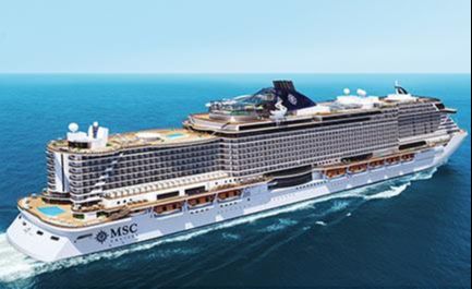 Le navire de croisière MSC Seaview en mer